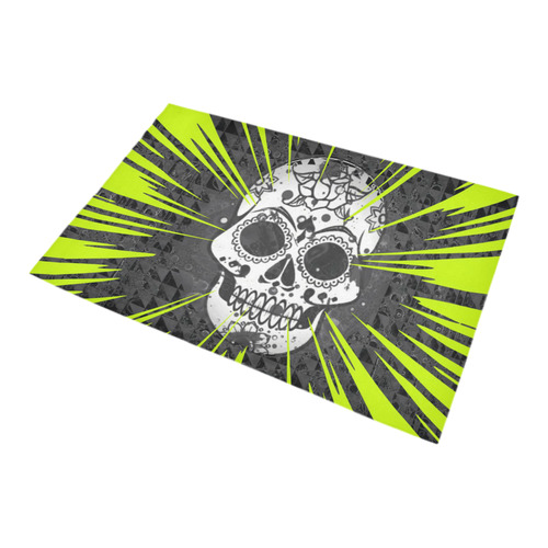 skull and yeloow by JamColors Bath Rug 20''x 32''