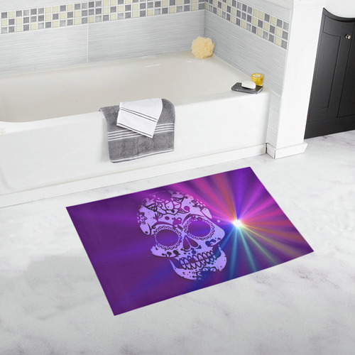 Skull and Lights B by JamColors Bath Rug 20''x 32''