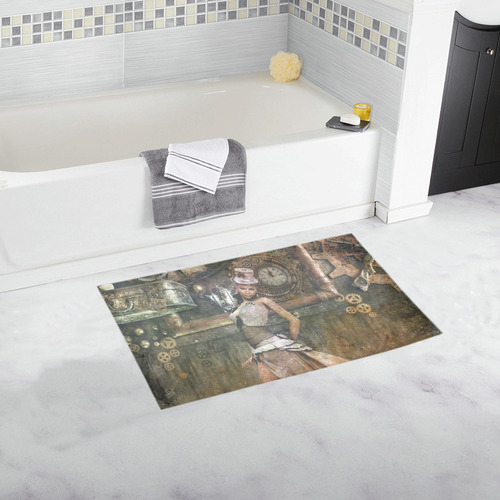 fantasy Steampunk Lady A by JamColors Bath Rug 16''x 28''