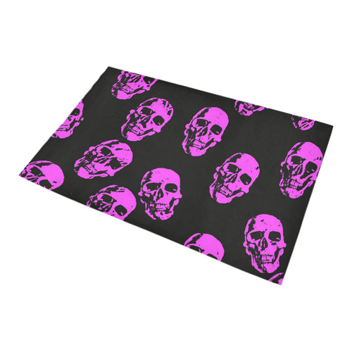 Hot Skulls, pink by JamColors Bath Rug 20''x 32''