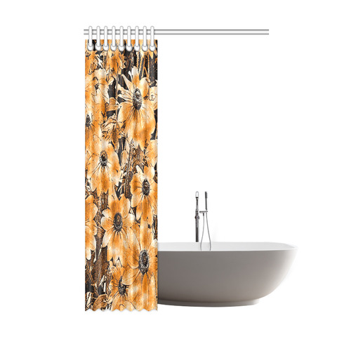 wonderful sparkling Floral F by JamColors Shower Curtain 48"x72"