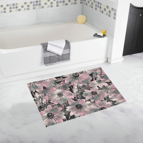 wonderful sparkling Floral A by JamColors Bath Rug 20''x 32''
