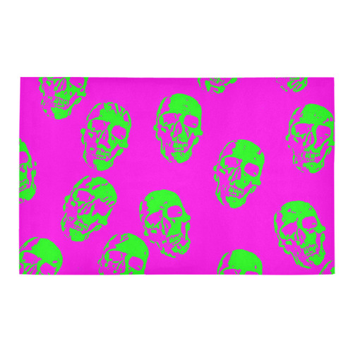 hot skulls, neon by JamColors Bath Rug 20''x 32''