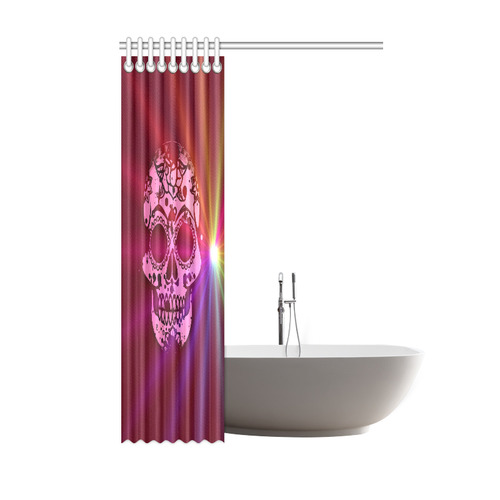Skull and Lights A by JamColors Shower Curtain 48"x72"