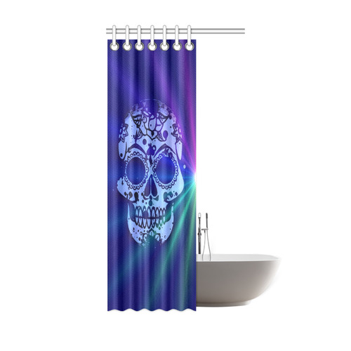 Skull and Lights C by JamColors Shower Curtain 36"x72"
