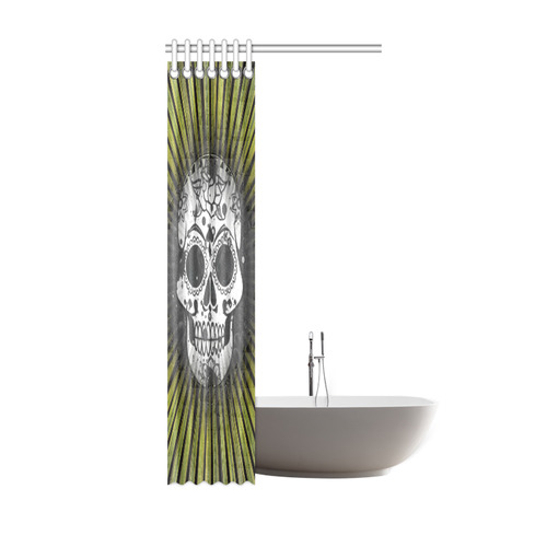 skull with lightbeams B by JamColors Shower Curtain 36"x72"