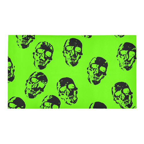 hot skulls, kiwi by JamColors Bath Rug 16''x 28''