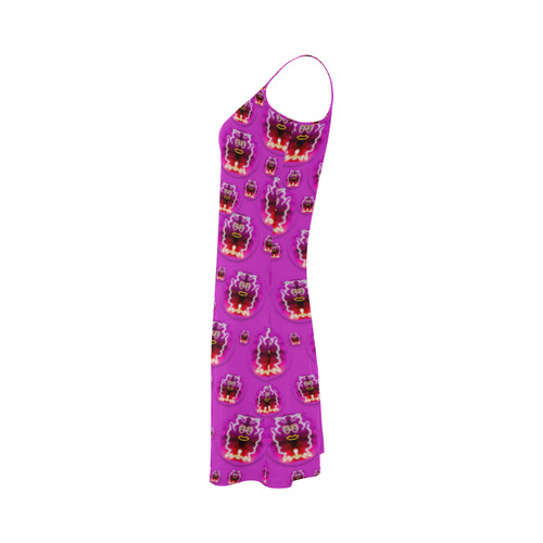 A Cartoon Named Okey want friends and freedom Alcestis Slip Dress (Model D05)