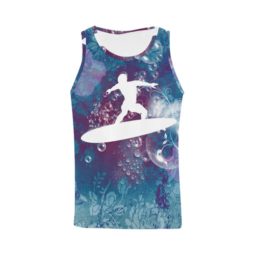 Sport, surfboarder with splash All Over Print Tank Top for Men (Model T43)