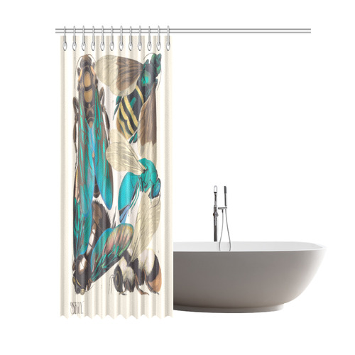 Eugène Séguy Art Deco Insects 12b Shower Curtain 69"x84"