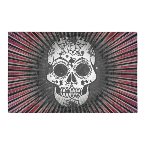 skull with lightbeams A by JamColors Bath Rug 20''x 32''