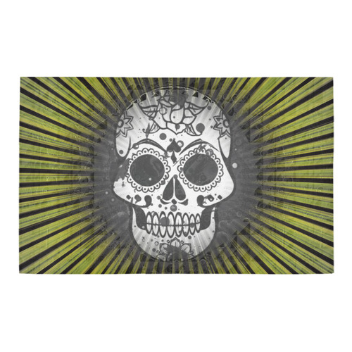 skull with lightbeams B by JamColors Bath Rug 20''x 32''