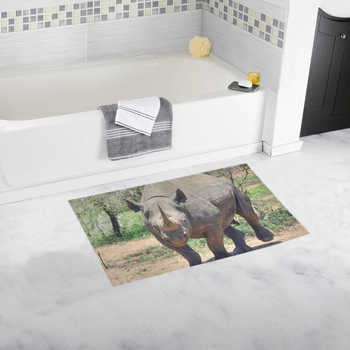 rhinoceros by JamColors Bath Rug 16''x 28''