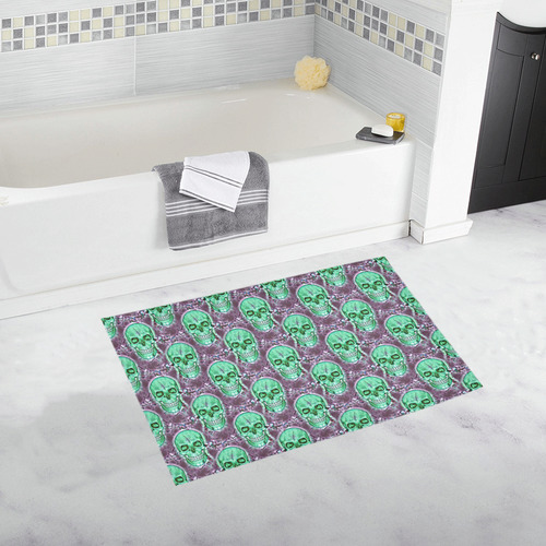 funny skull pattern C by JamColors Bath Rug 20''x 32''