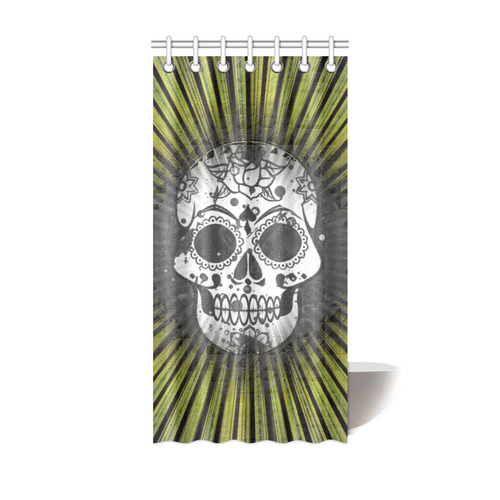 skull with lightbeams B by JamColors Shower Curtain 36"x72"