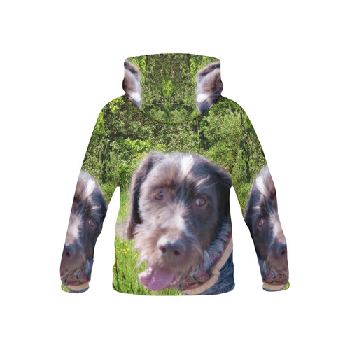 Dog Wirehaired Pointing Griffon All Over Print Hoodie for Kid (USA Size) (Model H13)