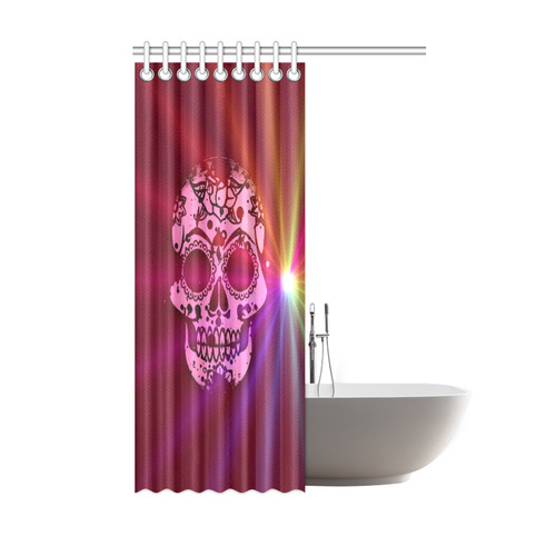 Skull and Lights A by JamColors Shower Curtain 48"x72"