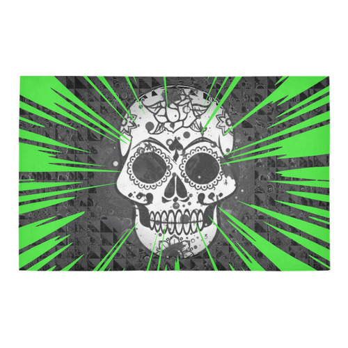 skull and green by JamColors Bath Rug 20''x 32''