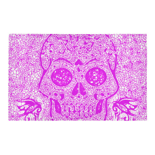 mosaic skull pink by JamColors Bath Rug 20''x 32''