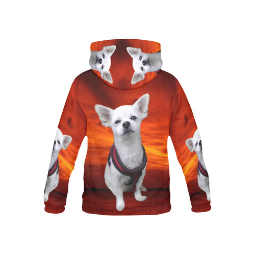 Dog Chihuahua All Over Print Hoodie for Kid (USA Size) (Model H13)