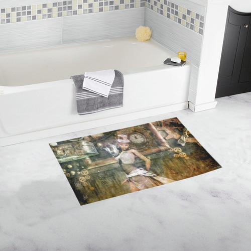 fantasy Steampunk Lady A by JamColors Bath Rug 16''x 28''