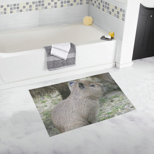 capybara baby Bath Rug 20''x 32''