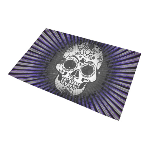 skull with lightbeams D by JamColors Bath Rug 20''x 32''