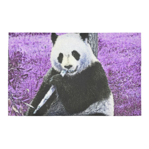 funky lilac panda Bath Rug 20''x 32''