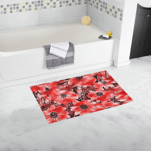 wonderful sparkling Floral E by JamColors Bath Rug 16''x 28''