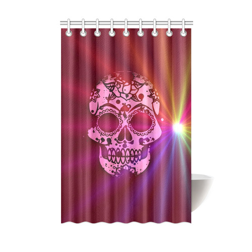 Skull and Lights A by JamColors Shower Curtain 48"x72"