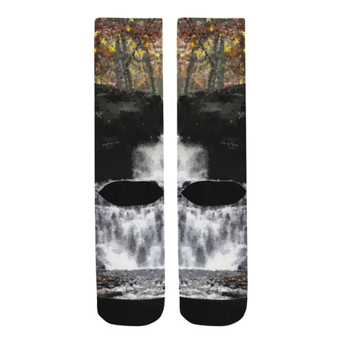 Dark Rock Pixel Waterfall Trouser Socks
