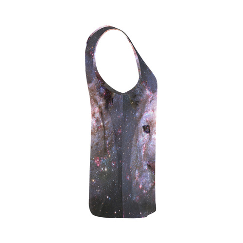 Tiger and Galaxy All Over Print Tank Top for Women (Model T43)