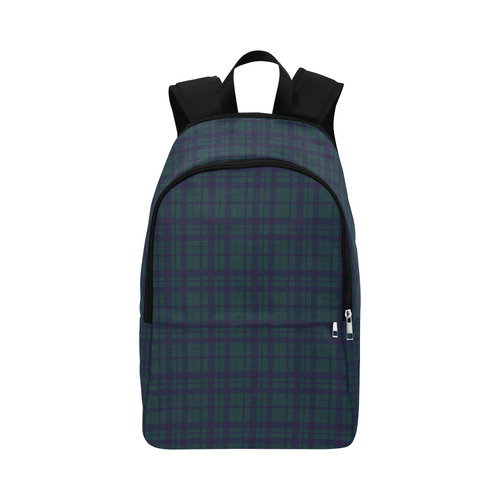 Green Plaid Rock Style Fabric Backpack for Adult (Model 1659)