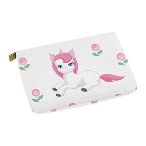 unicorn and roses Carry-All Pouch 12.5''x8.5''