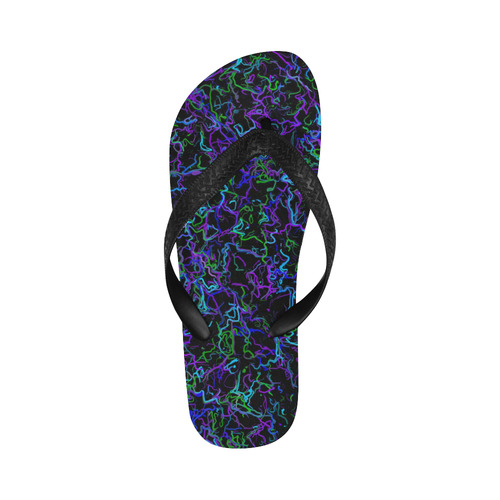 Purple, Blue, Green and Black Flip Flops for Men/Women (Model 040)