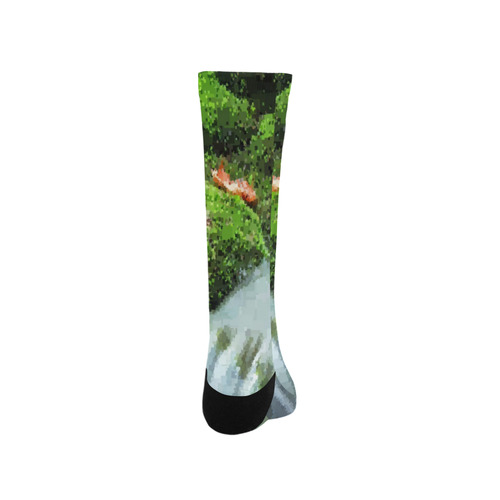 Mossy Pixel Waterfall Trouser Socks