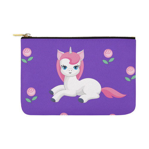 unicorn and roses Carry-All Pouch 12.5''x8.5''