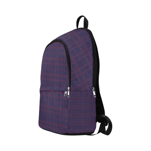 Purple Plaid Rock Style Fabric Backpack for Adult (Model 1659)