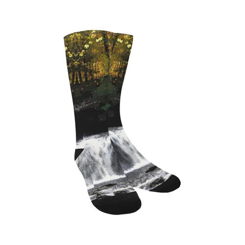 Dark Rock Pixel Waterfall Trouser Socks