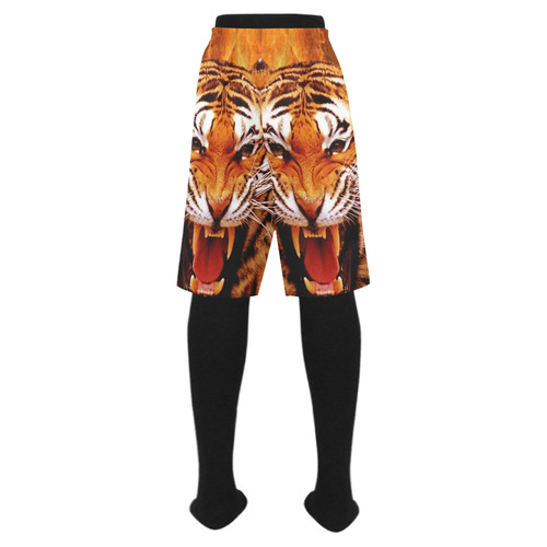 Tiger and Flame Men's Swim Trunk (Model L21)