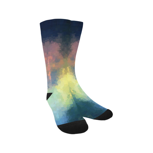 Rainbow Cloud Pixel Trouser Socks