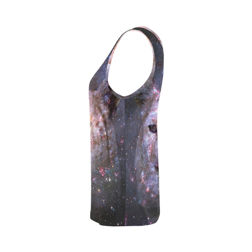 Tiger and Galaxy All Over Print Tank Top for Women (Model T43)
