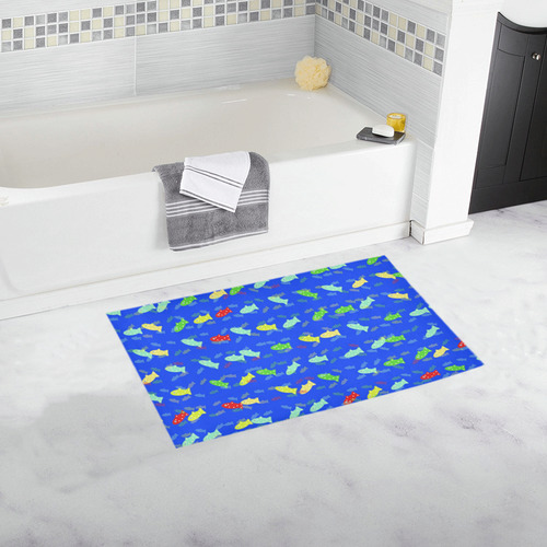 cute fish pattern C by FeelGood Bath Rug 16''x 28''