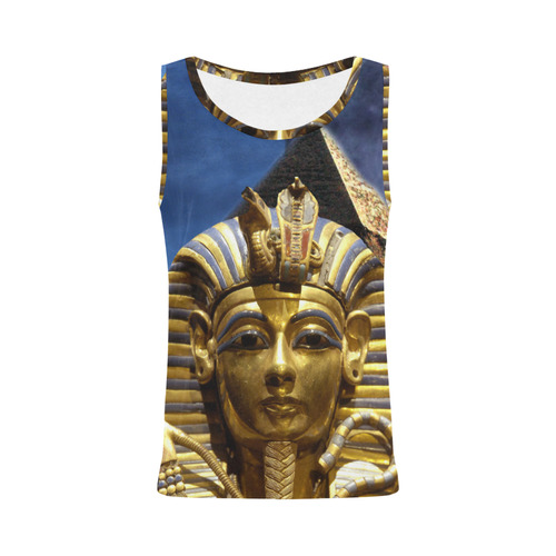 King Tut and Pyramid All Over Print Tank Top for Women (Model T43)