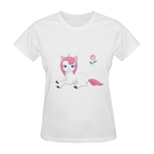 unicorn and roses2 Sunny Women's T-shirt (Model T05)