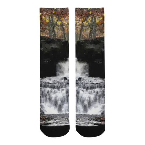 Dark Rock Pixel Waterfall Trouser Socks