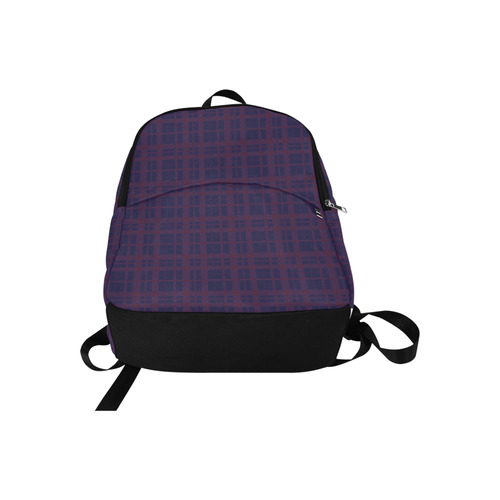 Purple Plaid Rock Style Fabric Backpack for Adult (Model 1659)