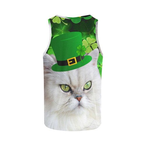 St. Patrick's Irish Cat All Over Print Tank Top for Women (Model T43)