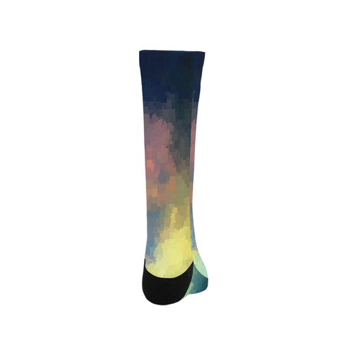 Rainbow Cloud Pixel Trouser Socks