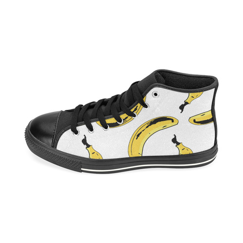 Kids Banana High Top Canvas Shoes for Kid (Model 017)